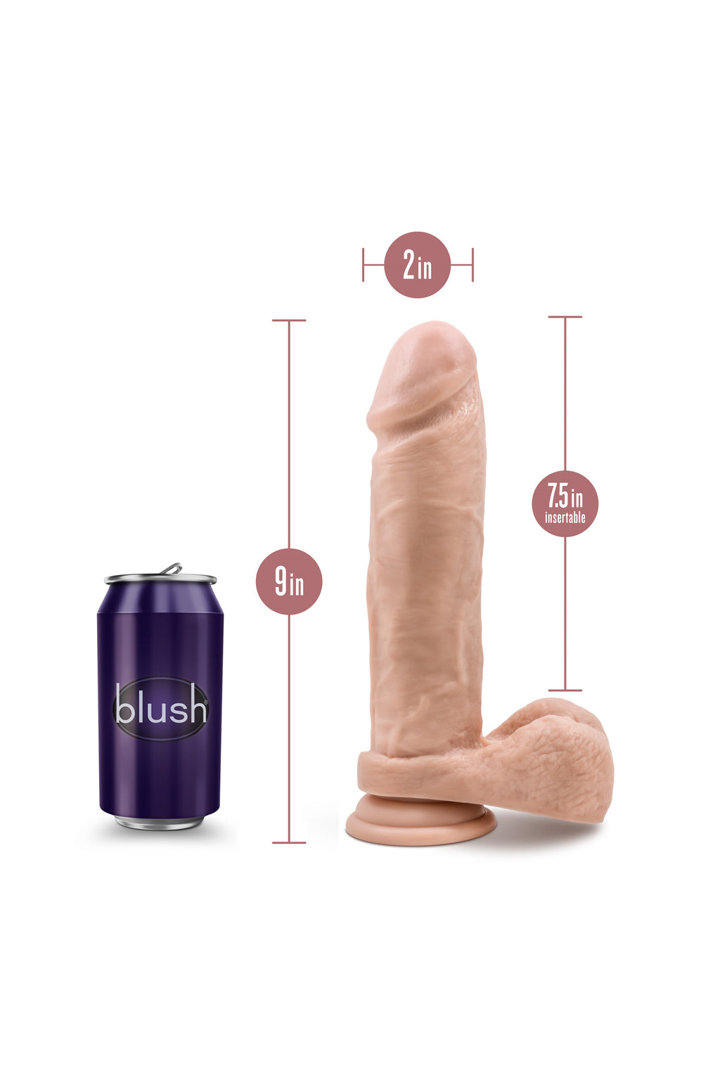 DR. SKIN SILICONE DR. JULIAN DILDO DA 9 POLLICI CON VENTOSA VANIGLIA