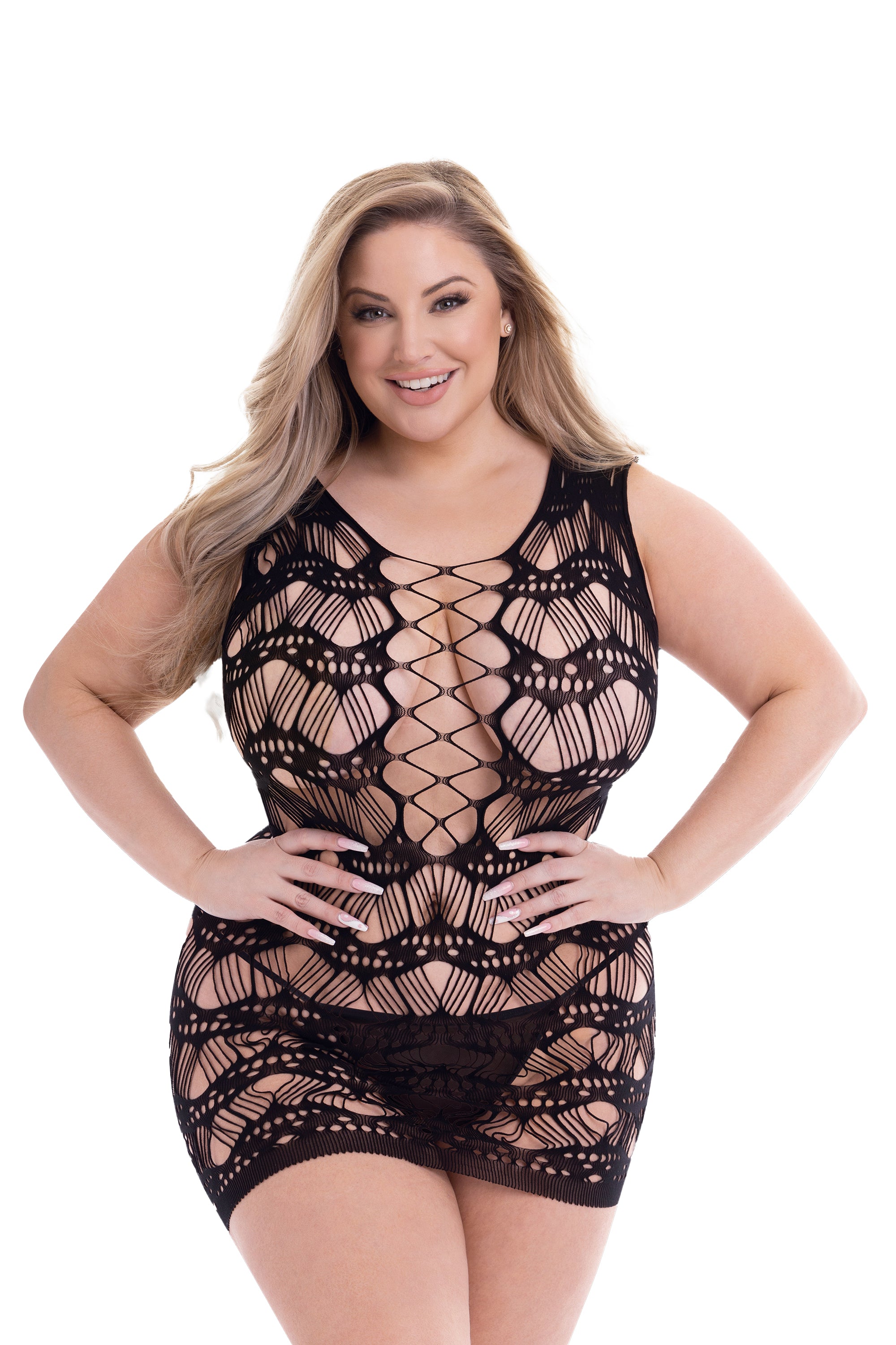 BLACK KISSED CORSET FRONT LACE MINI DRESS, QS