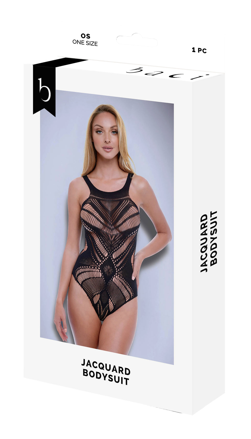 BODY BACI JACQUARD NERO, TU
