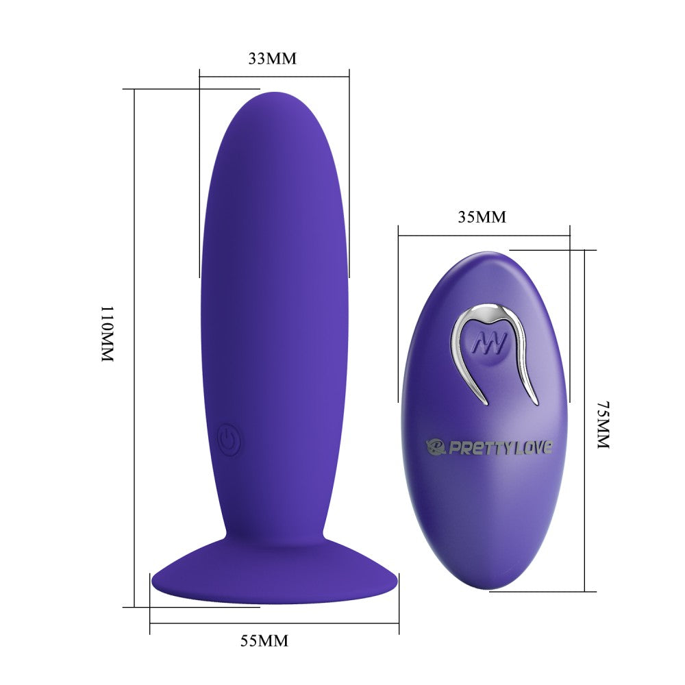 Pretty Love Vibrating Plug with Remote - For Guys