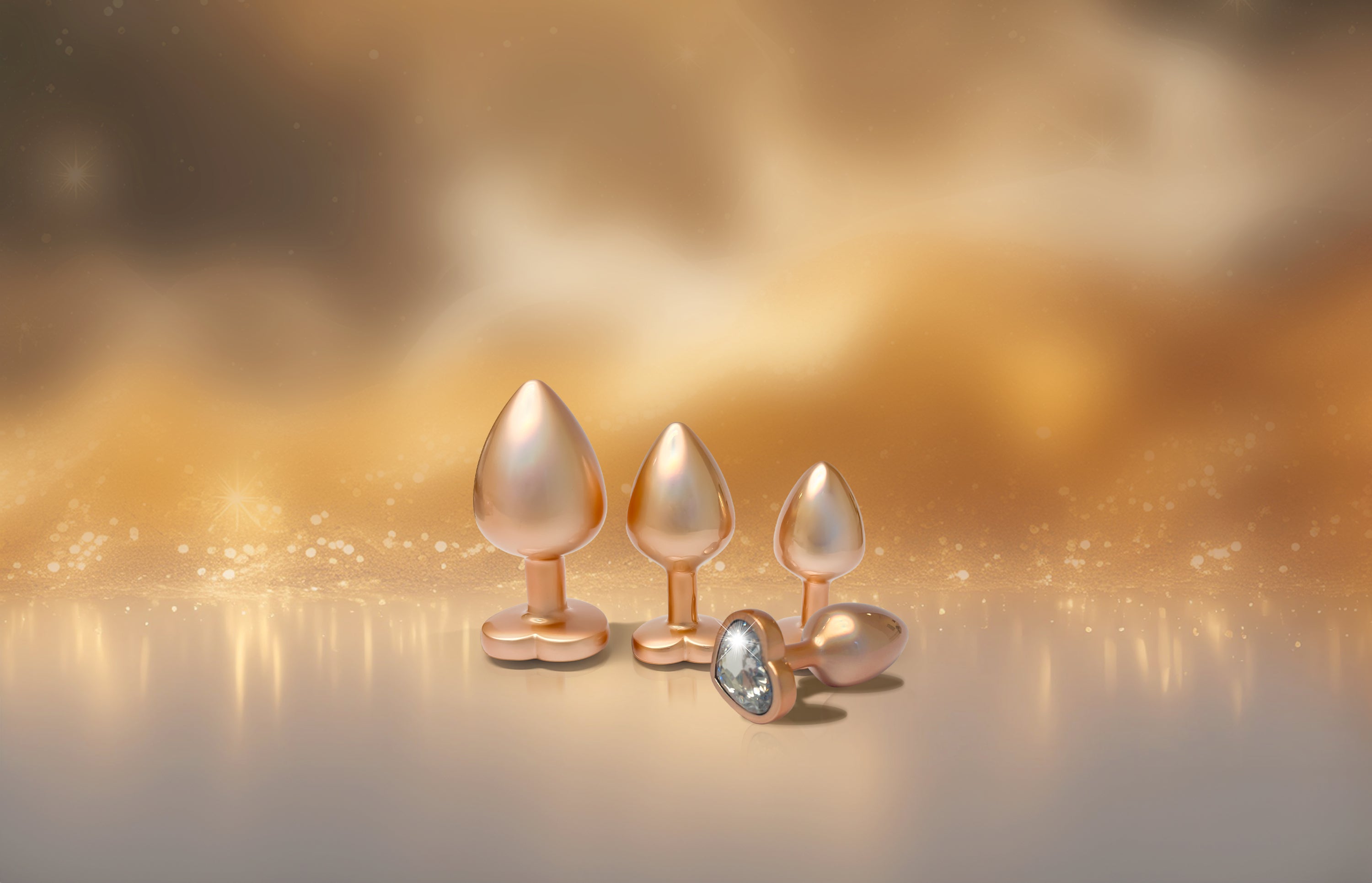 Large pearlescent gold cap