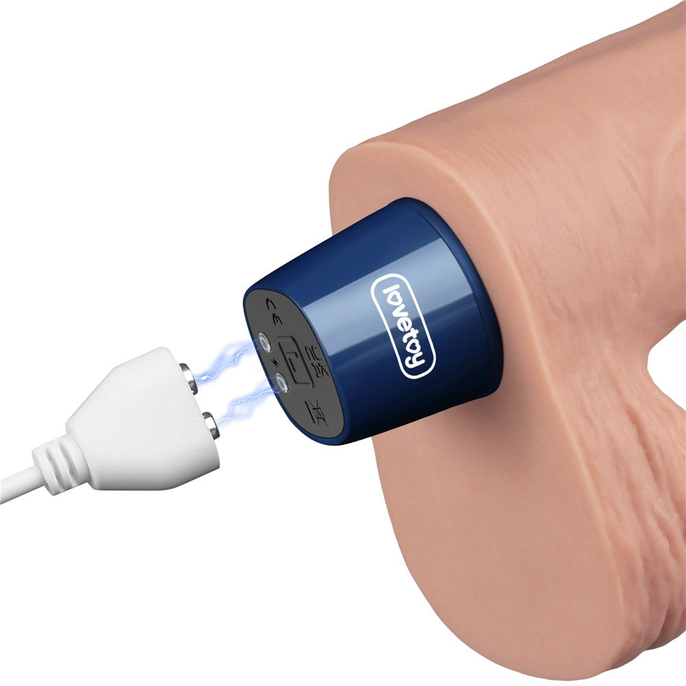 Dildo vibrante ricaricabile REAL SOFTEE da 23 cm (color carne)