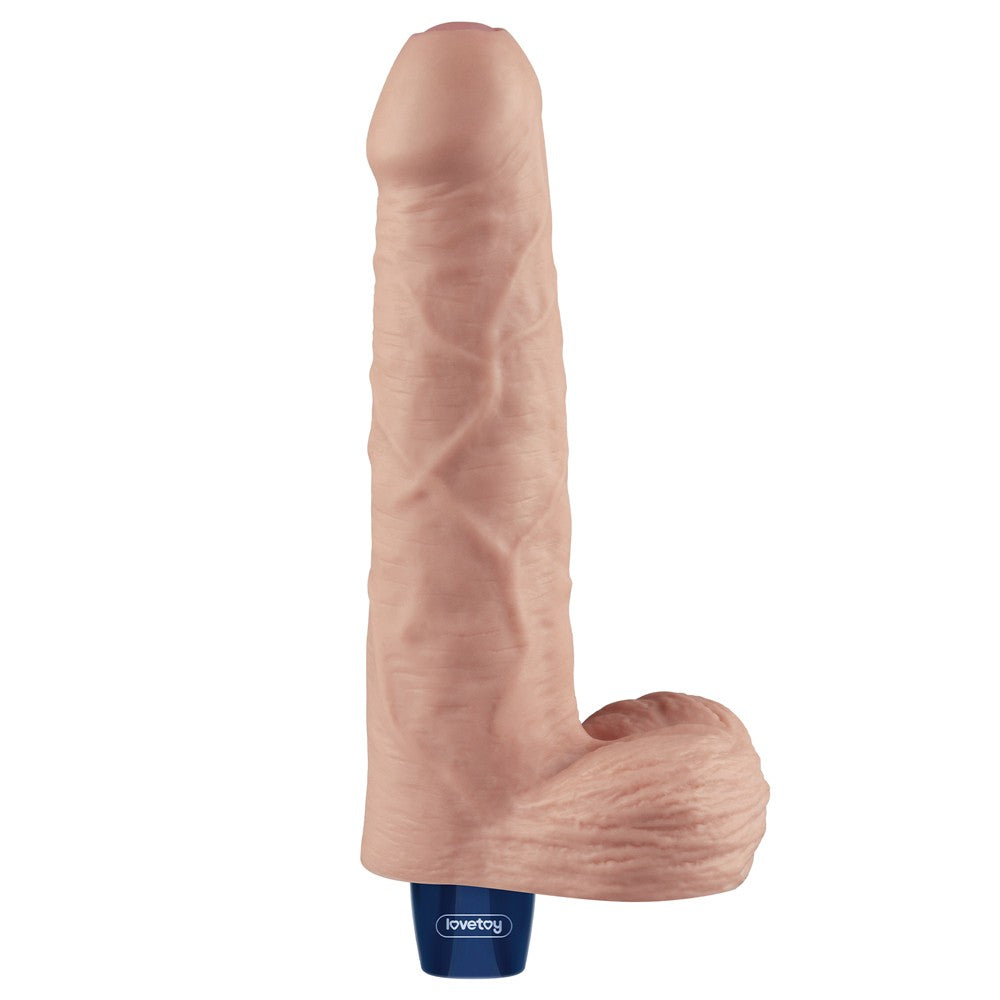 Dildo vibrante ricaricabile REAL SOFTEE da 23 cm (color carne)