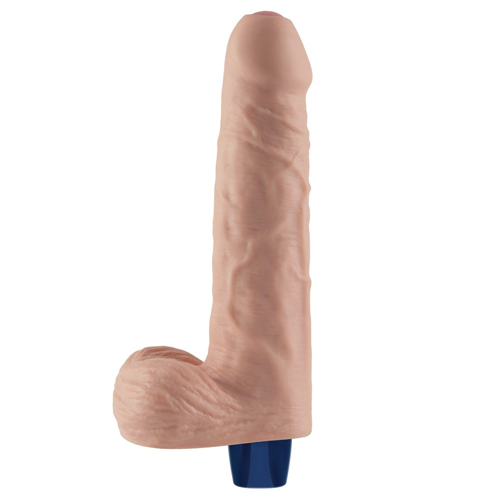 Dildo vibrante ricaricabile REAL SOFTEE da 23 cm (color carne)
