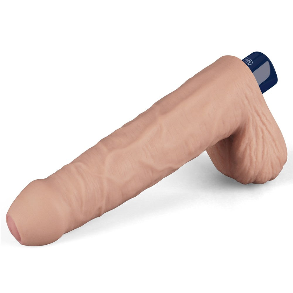 Dildo vibrante ricaricabile REAL SOFTEE da 23 cm (color carne)