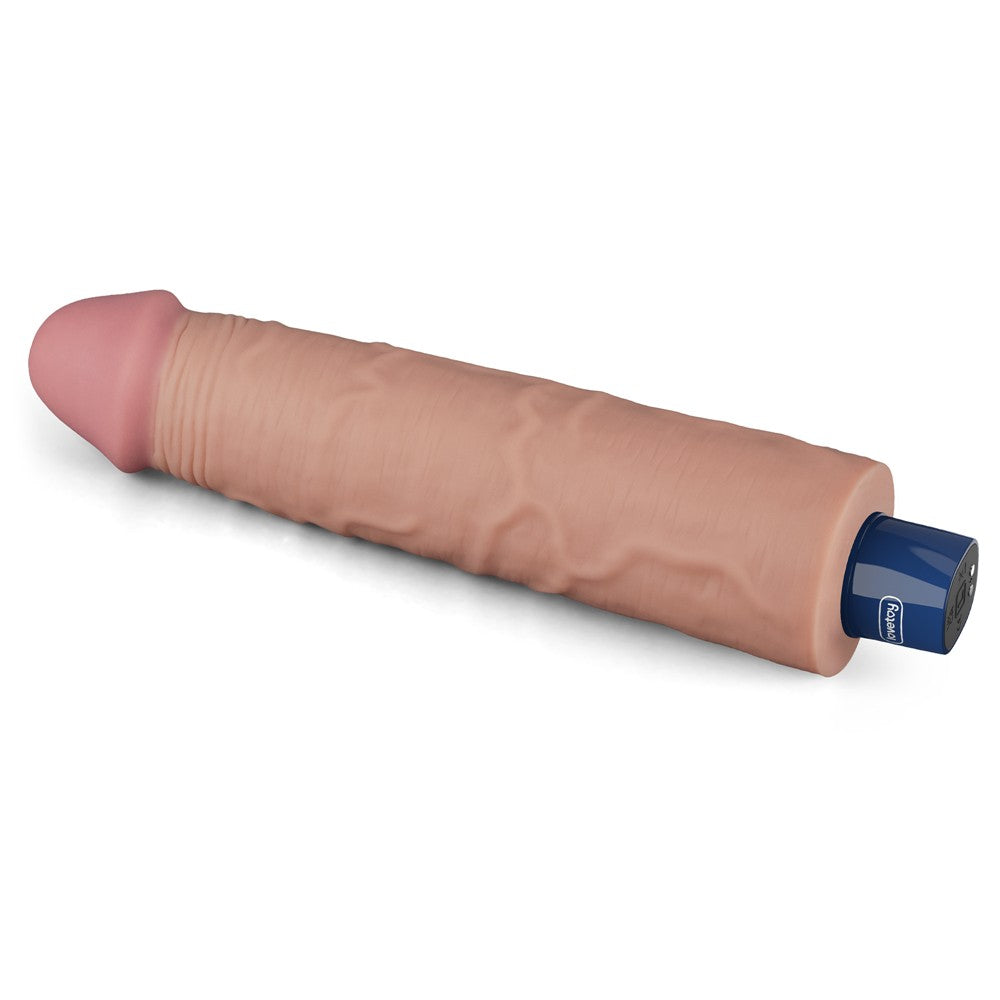 Dildo vibrante ricaricabile REAL SOFTEE da 24 cm (color carne)