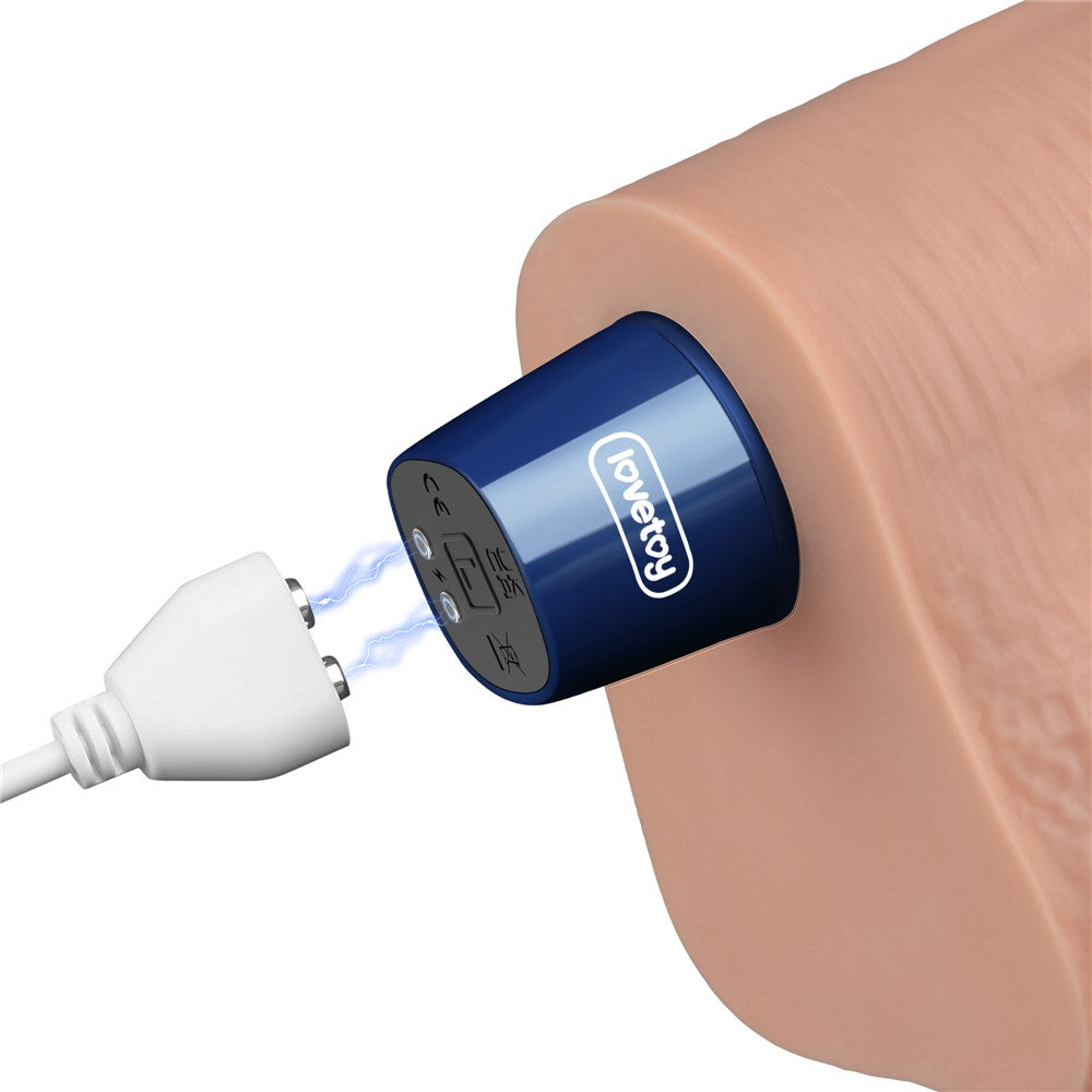 10.5" Rechargeable REAL SOFTEE Vibrating Dildo (Flesh Color)_B15O50_4