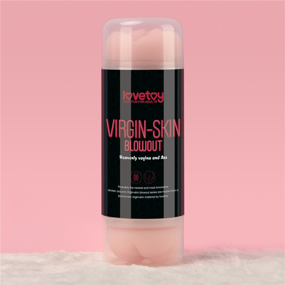 Vagina and butt with double side extensions for virgin leather