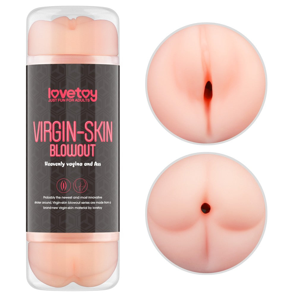 Vagina and butt with double side extensions for virgin leather