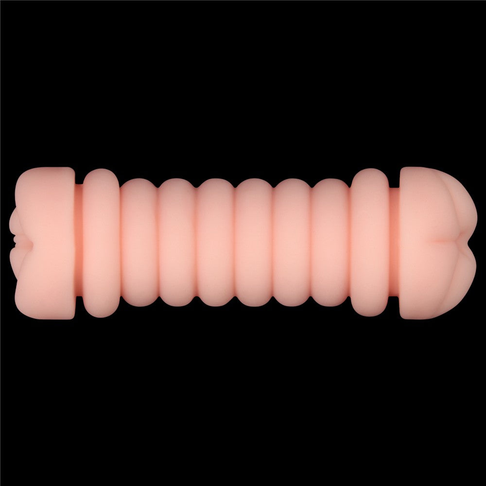 Vagina and butt with double side extensions for virgin leather