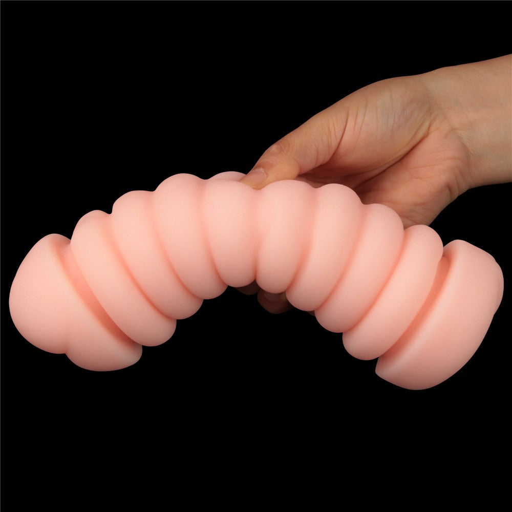 Vagina and butt with double side extensions for virgin leather
