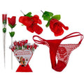 Rose in red thong