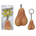 Portachiavi in metallo a forma di testicolo