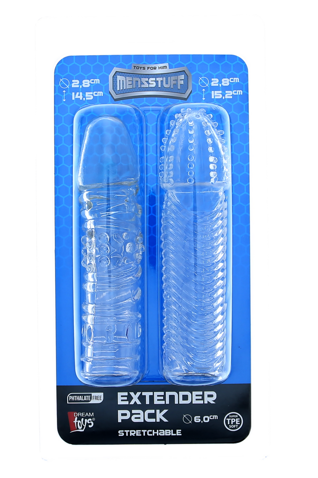 MENZSTUFF Penis Extender transparent packaging