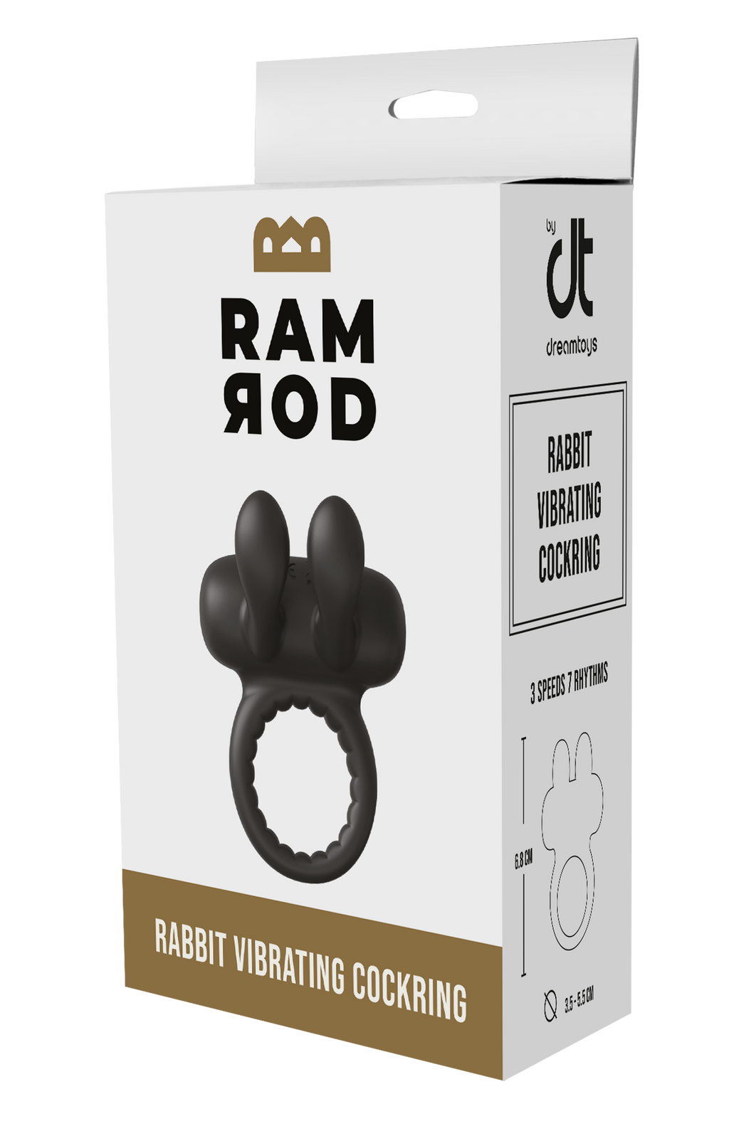 ANELLO VIBRANTE PER PENE RAMROD RABBIT NERO
