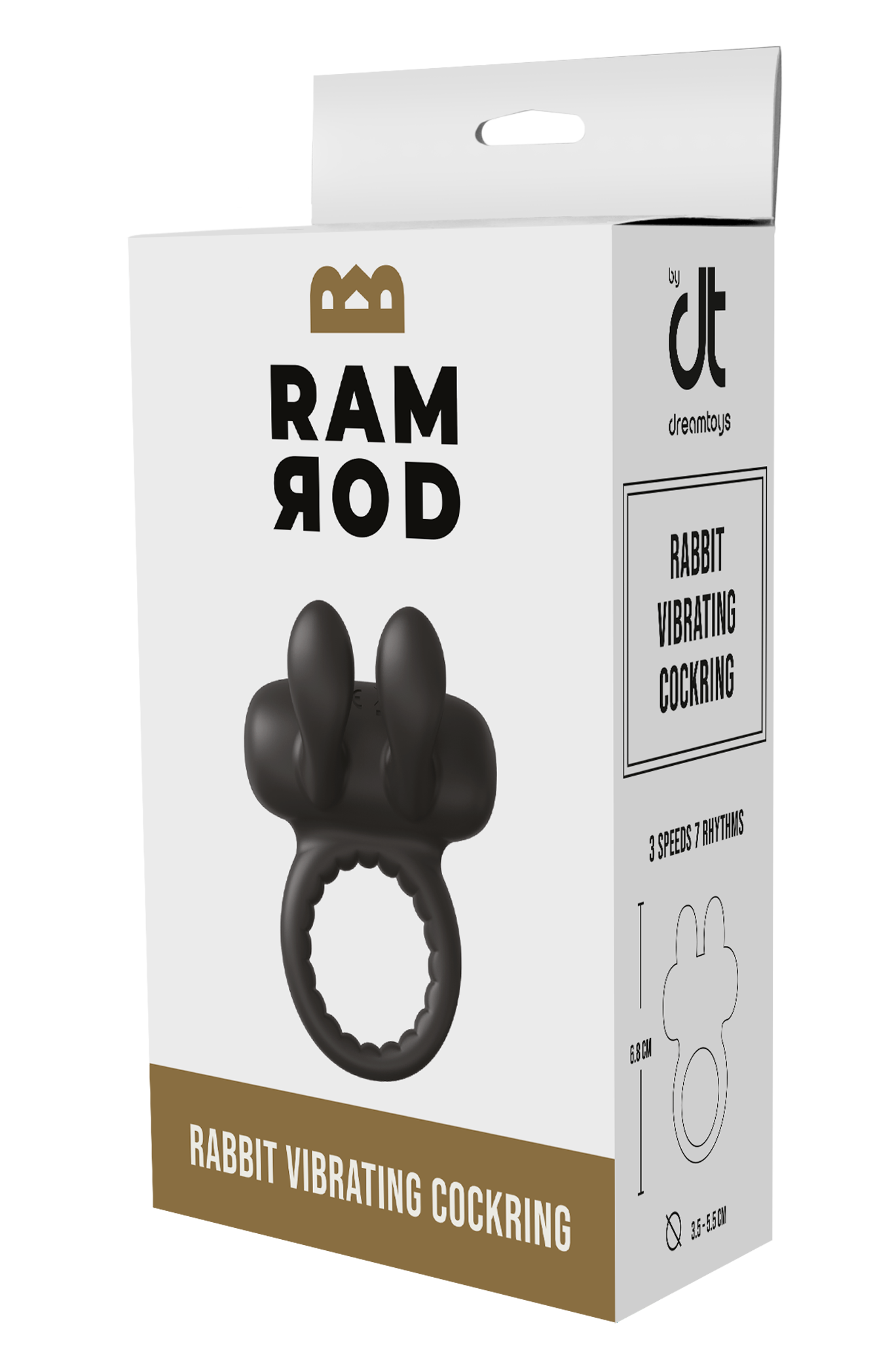 ANELLO VIBRANTE PER PENE RAMROD RABBIT NERO