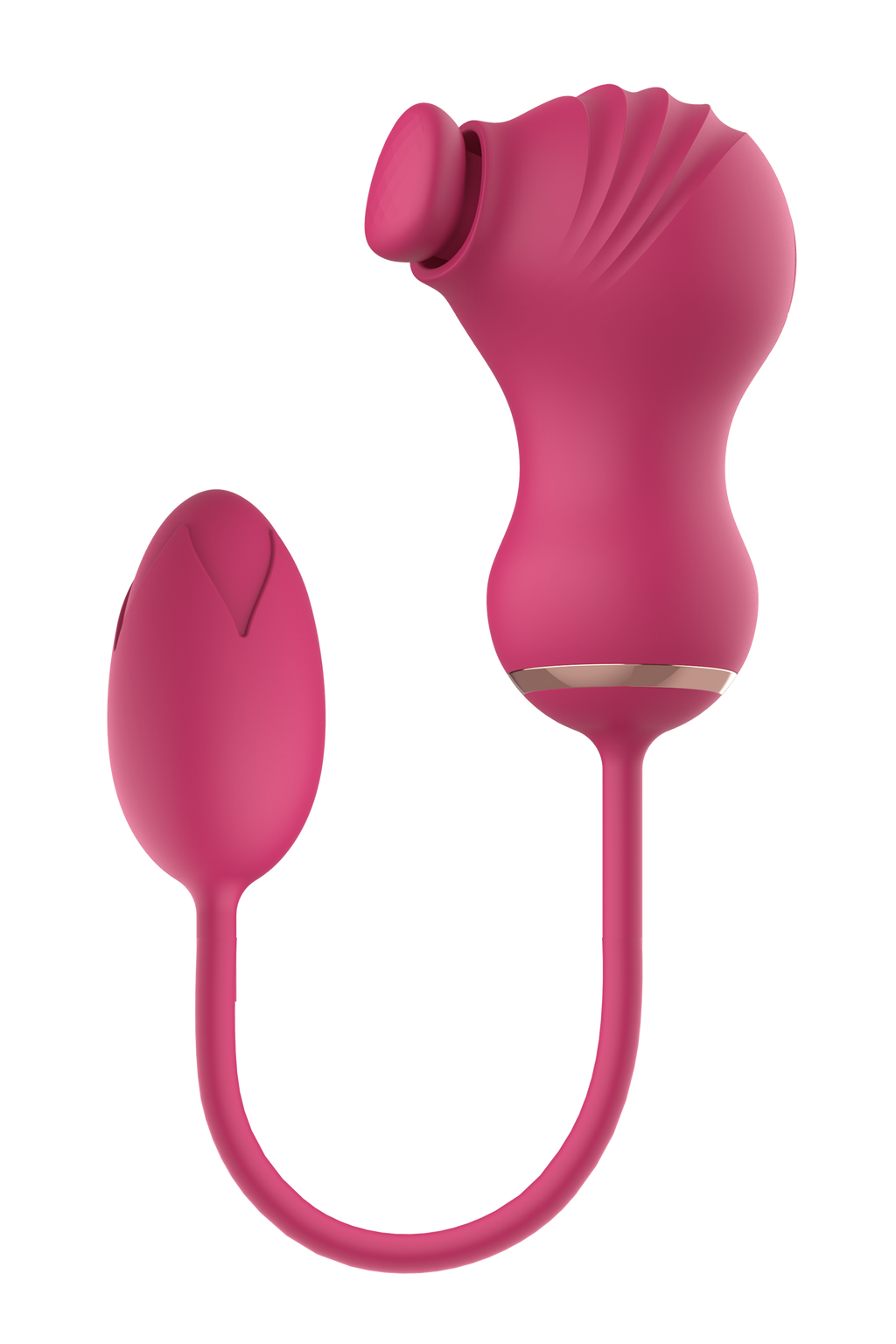 ESSENTIALS DOUBLE-ENDED FLEXIBLE STIMULATOR AND PINK VIBRATING EGG