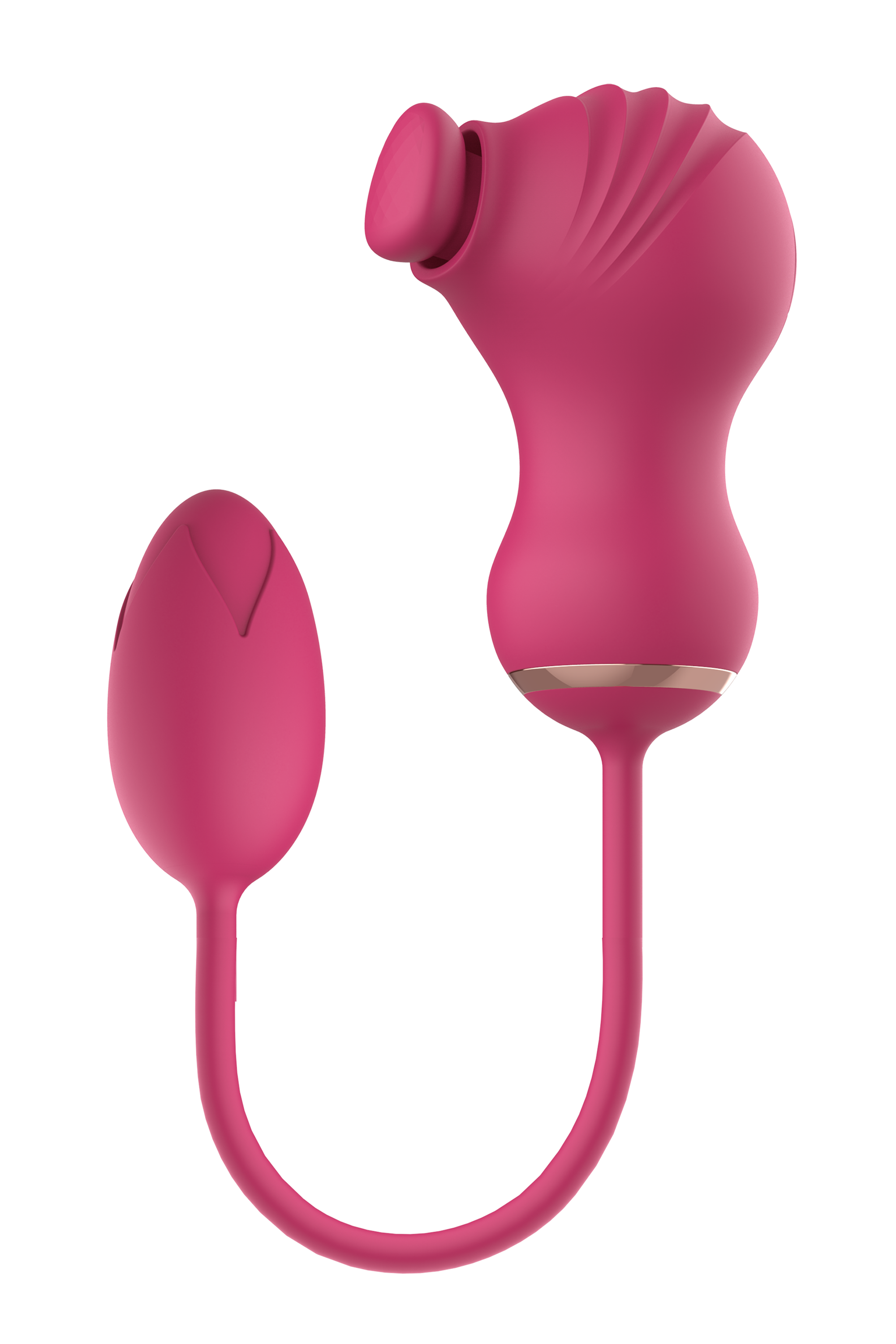 ESSENTIALS DOUBLE-ENDED FLEXIBLE STIMULATOR AND PINK VIBRATING EGG