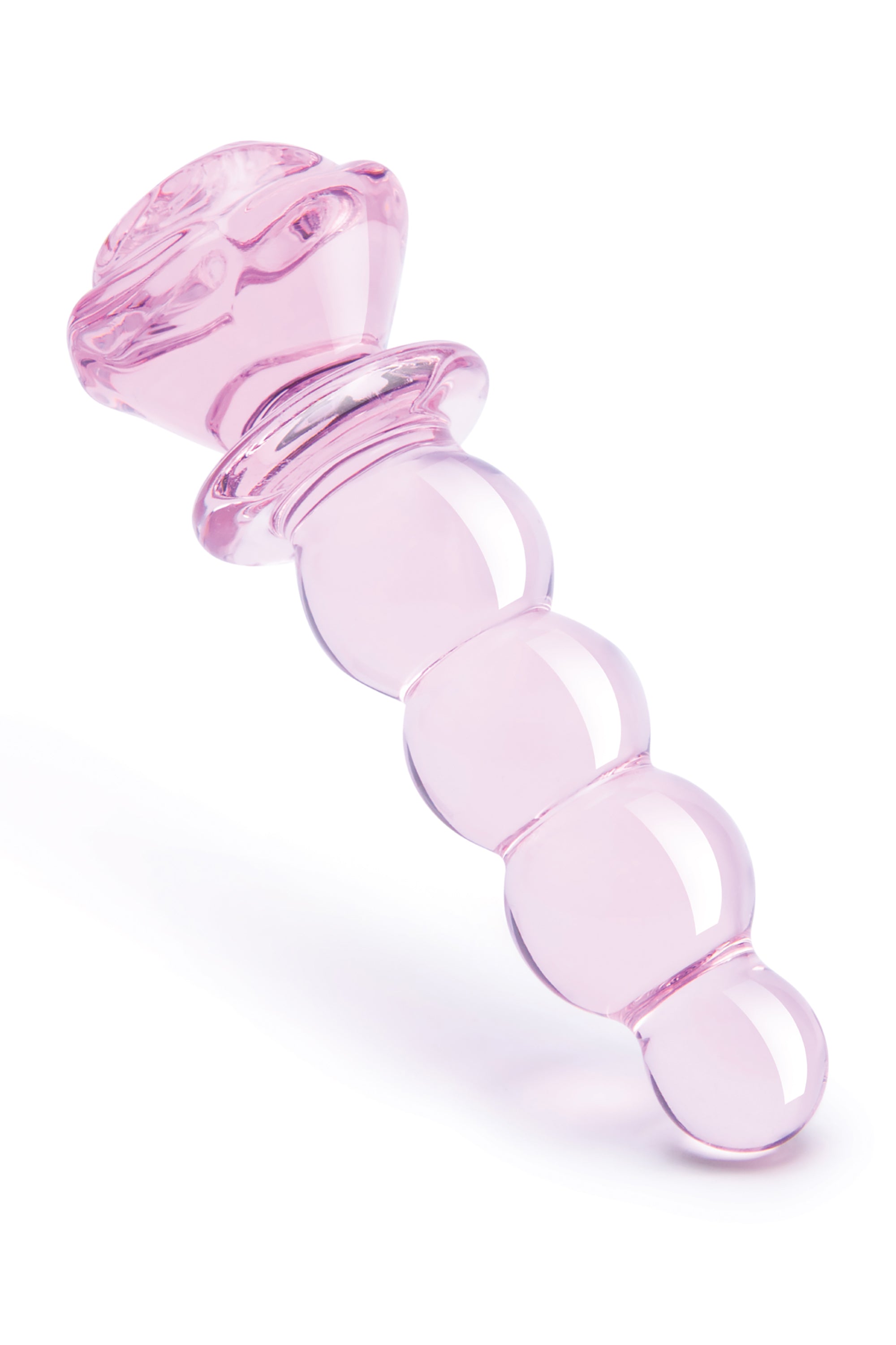 Enameled glass rose-shaped stopper with beads