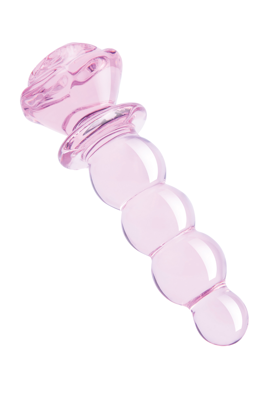 Enameled glass rose-shaped stopper with beads