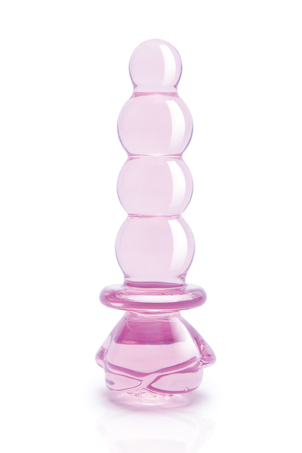Enameled glass rose-shaped stopper with beads