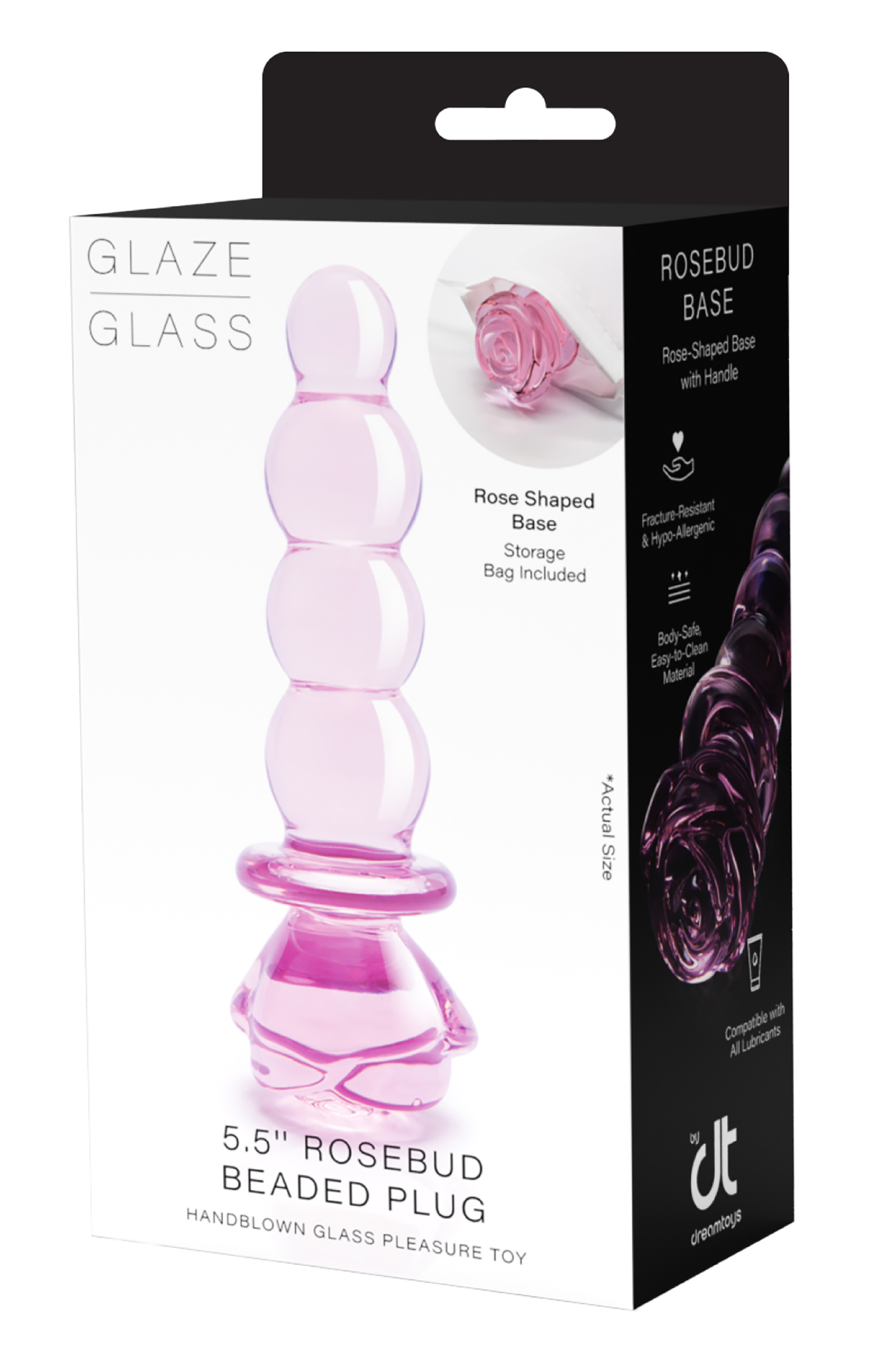 Enameled glass rose-shaped stopper with beads