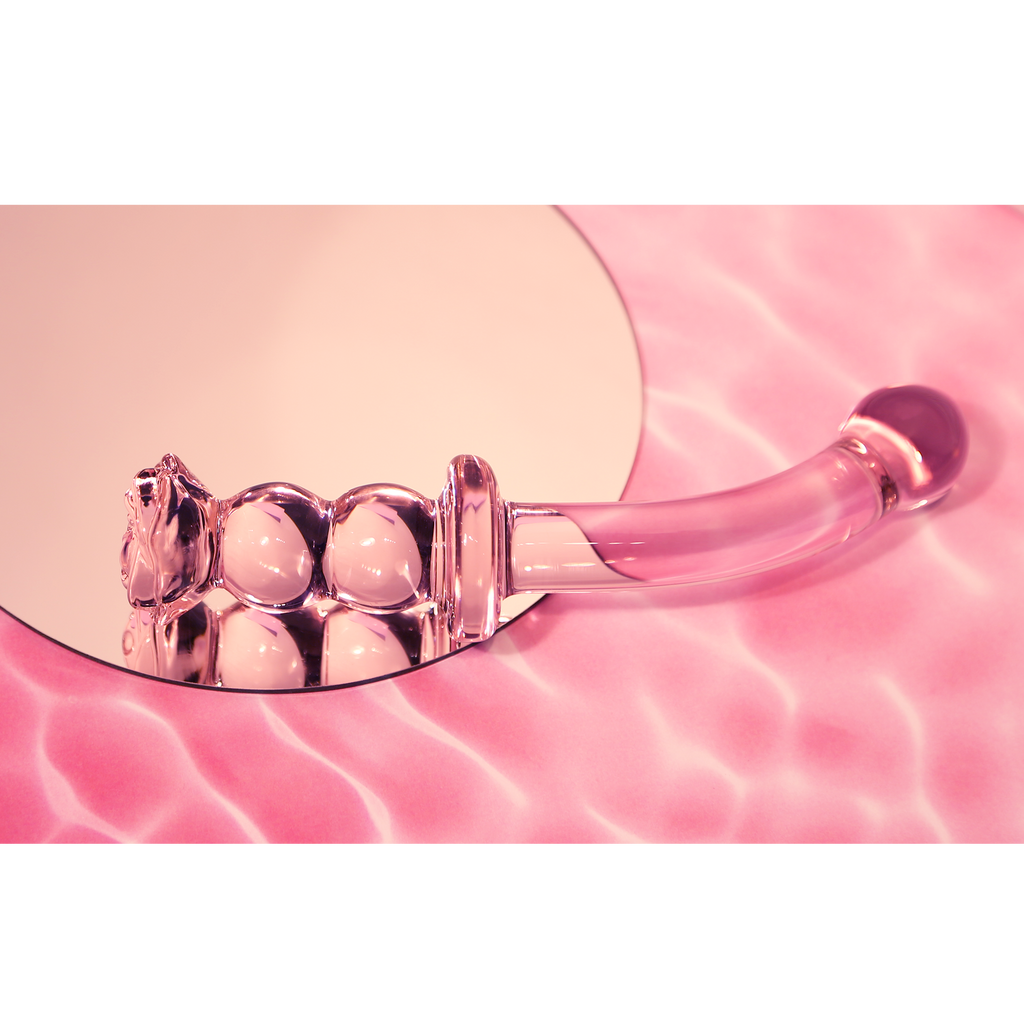 DILDO IN VETRO ROSA PER PUNTO G
