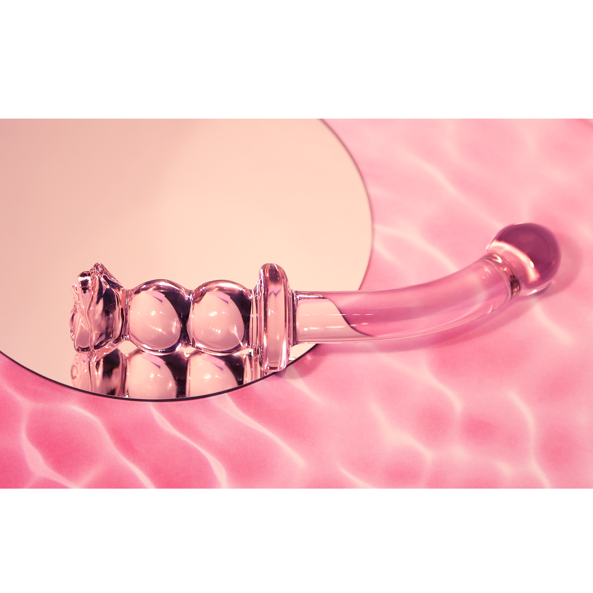 DILDO IN VETRO ROSA PER PUNTO G