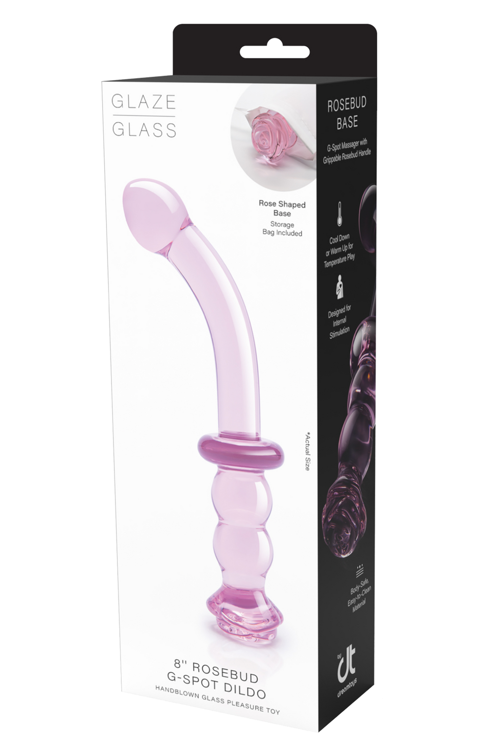 DILDO IN VETRO ROSA PER PUNTO G