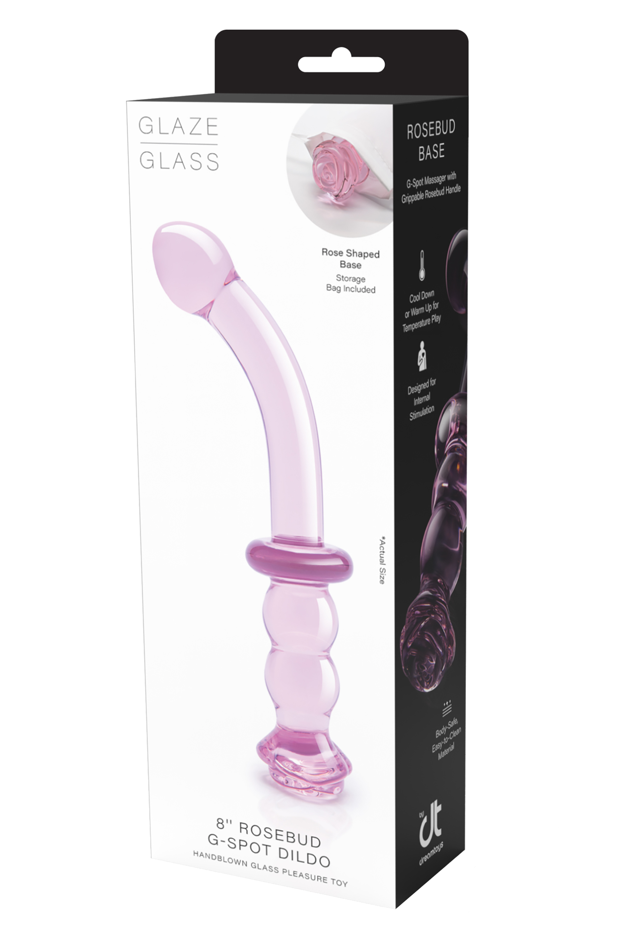 DILDO IN VETRO ROSA PER PUNTO G