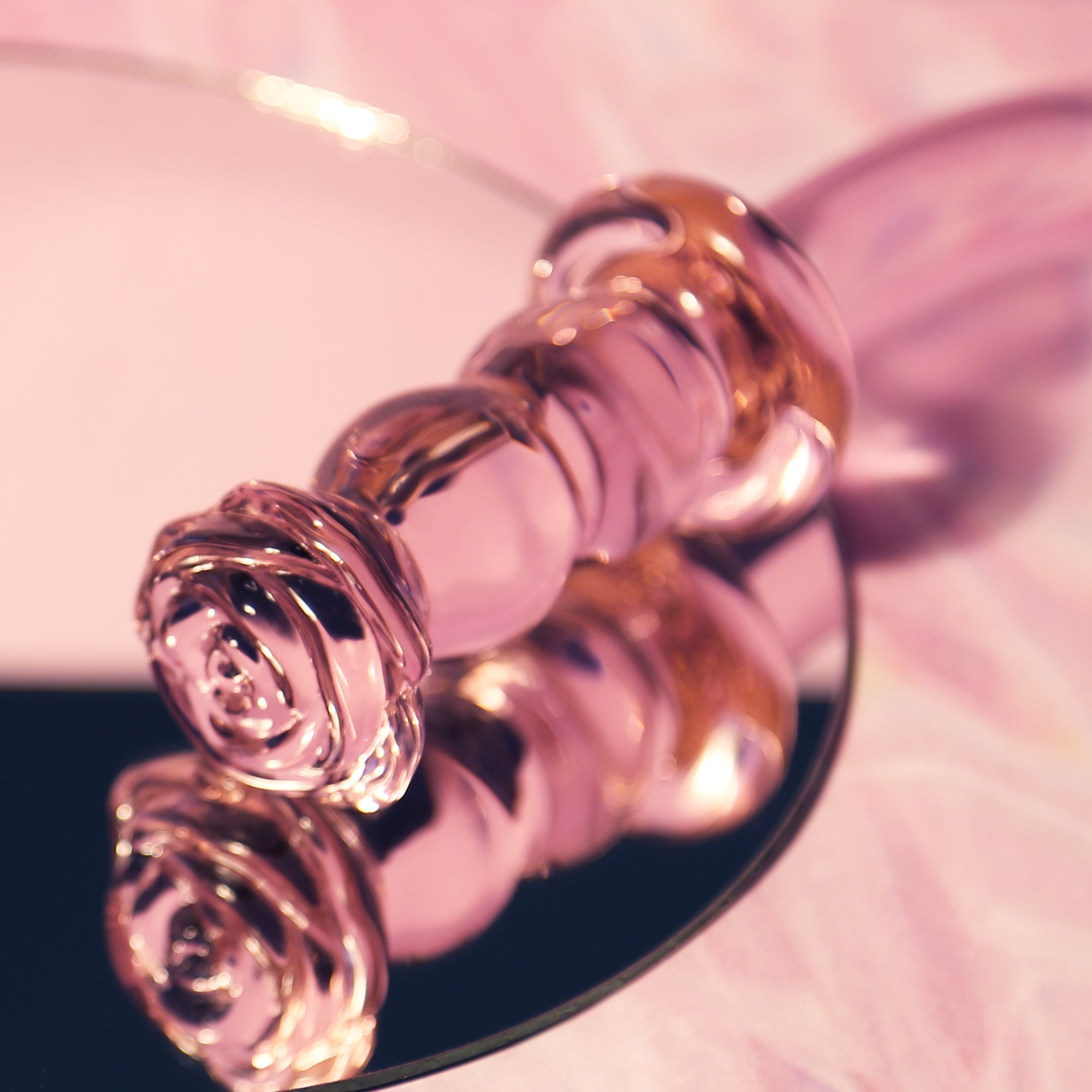 DILDO IN VETRO ROSA PER PUNTO G