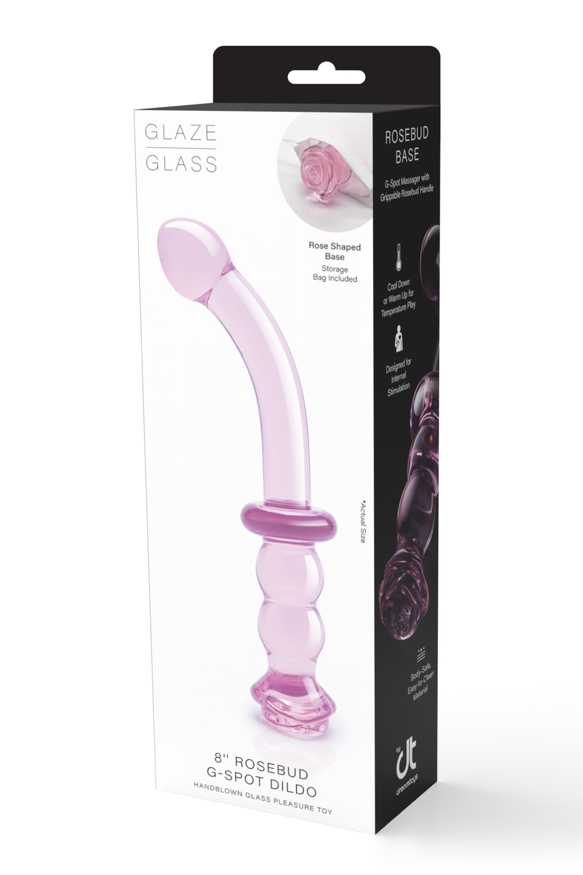 DILDO IN VETRO ROSA PER PUNTO G