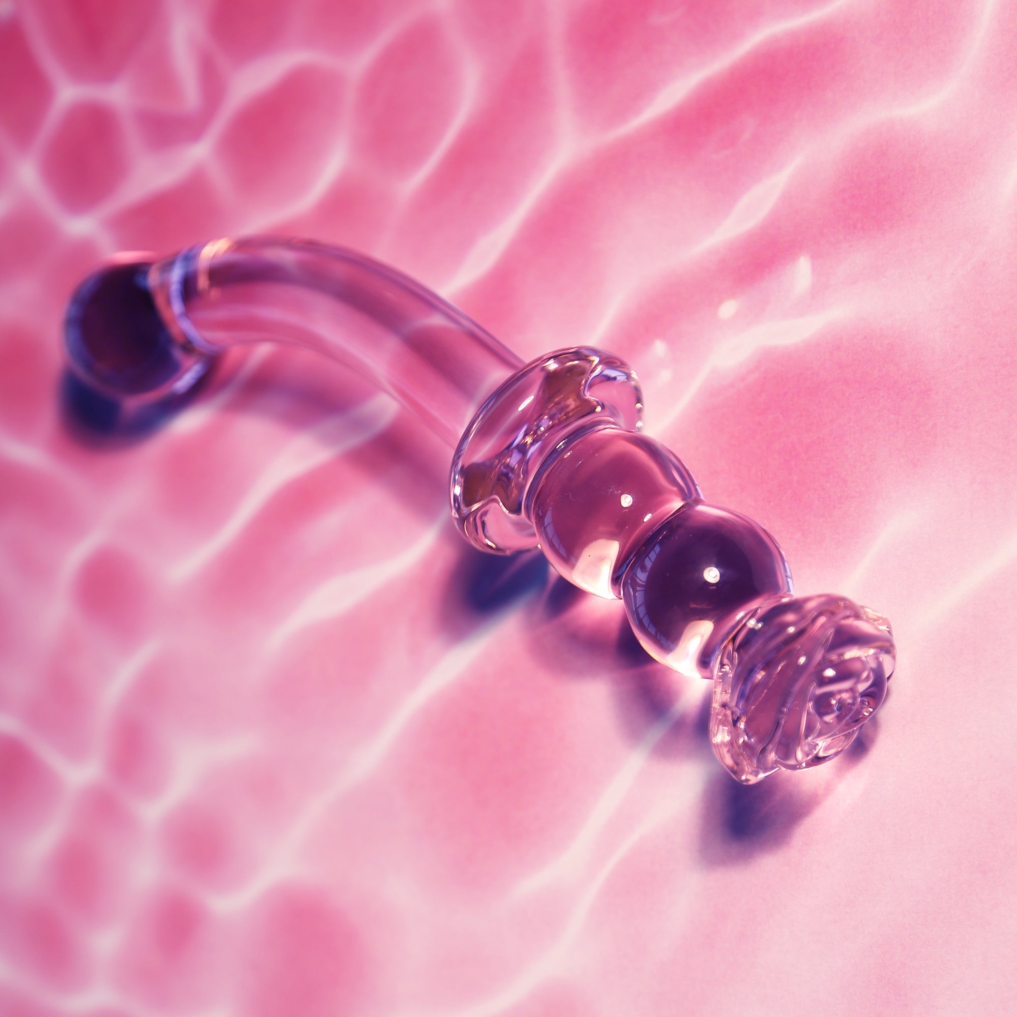 DILDO IN VETRO ROSA PER PUNTO G