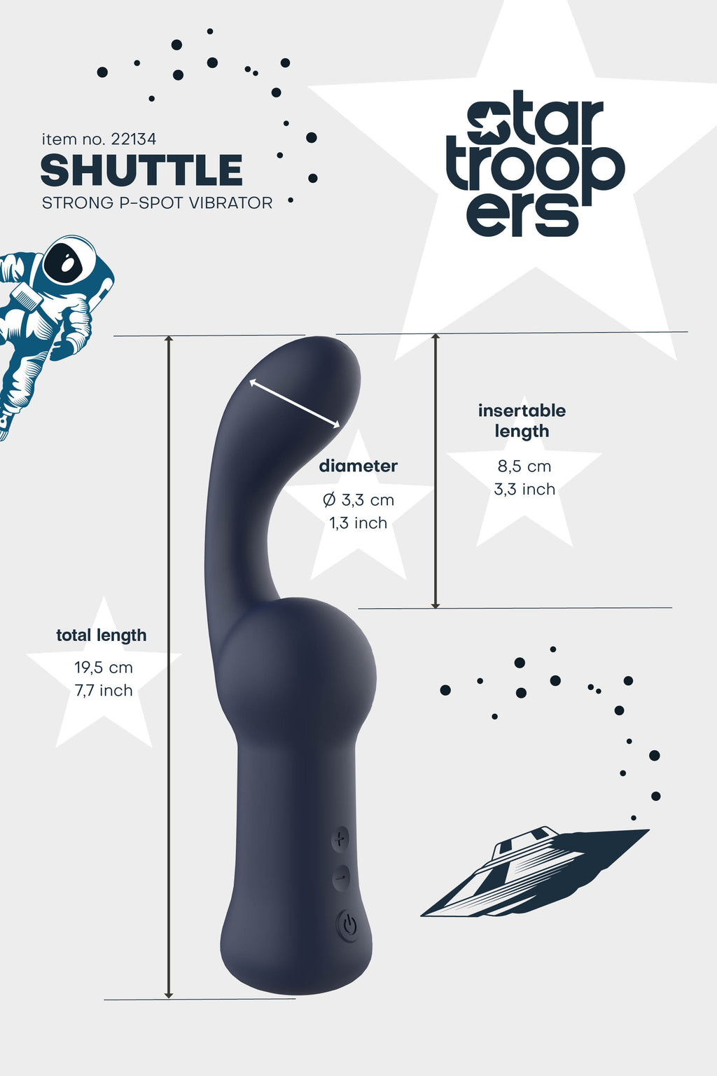 VIBRATORE STARTROOPERS SHUTTLE STRONG PUNTO P