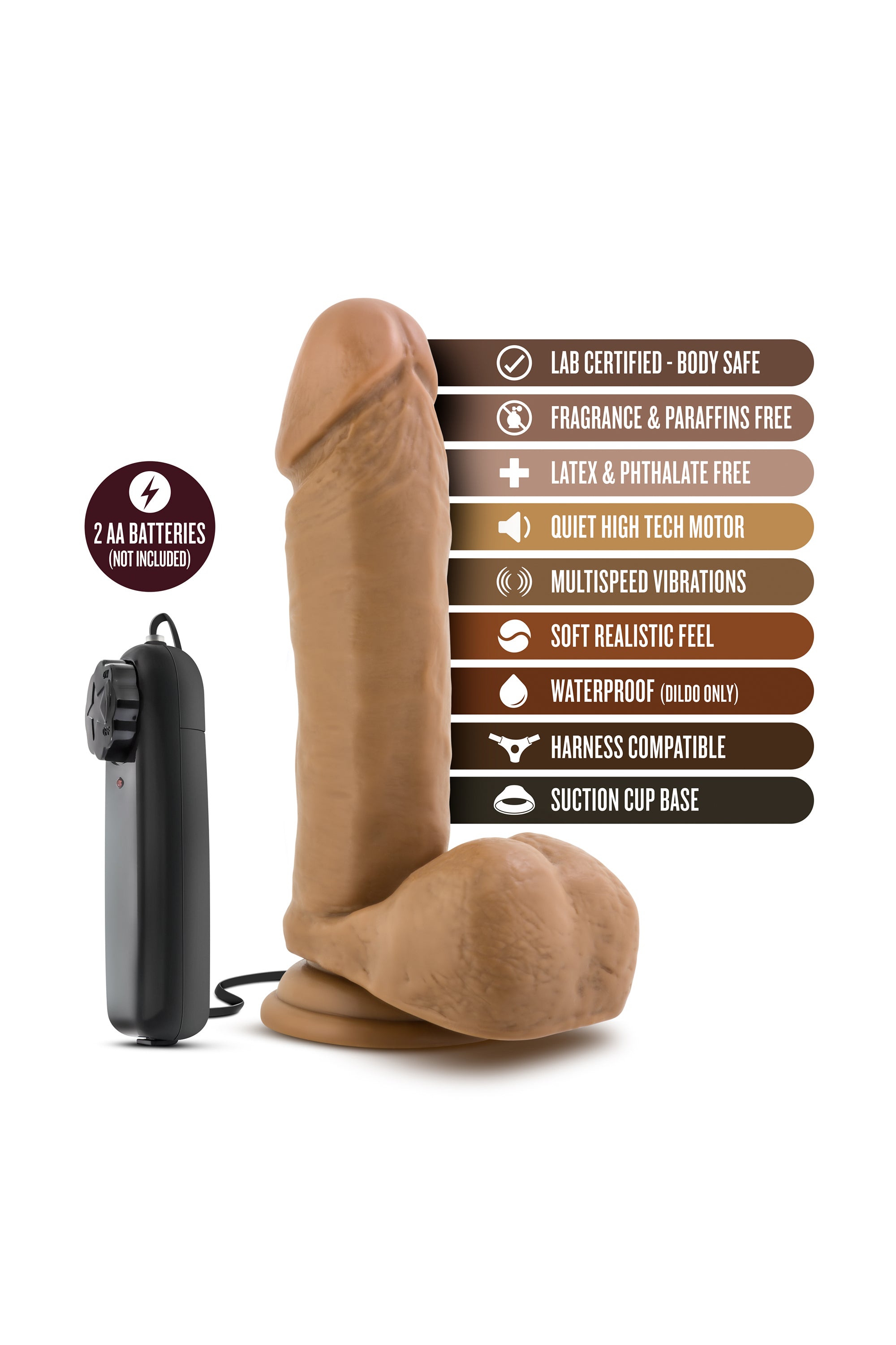 DILDO COVERBOY SOCCER CHAMP DA 8 POLLICI MOCHA