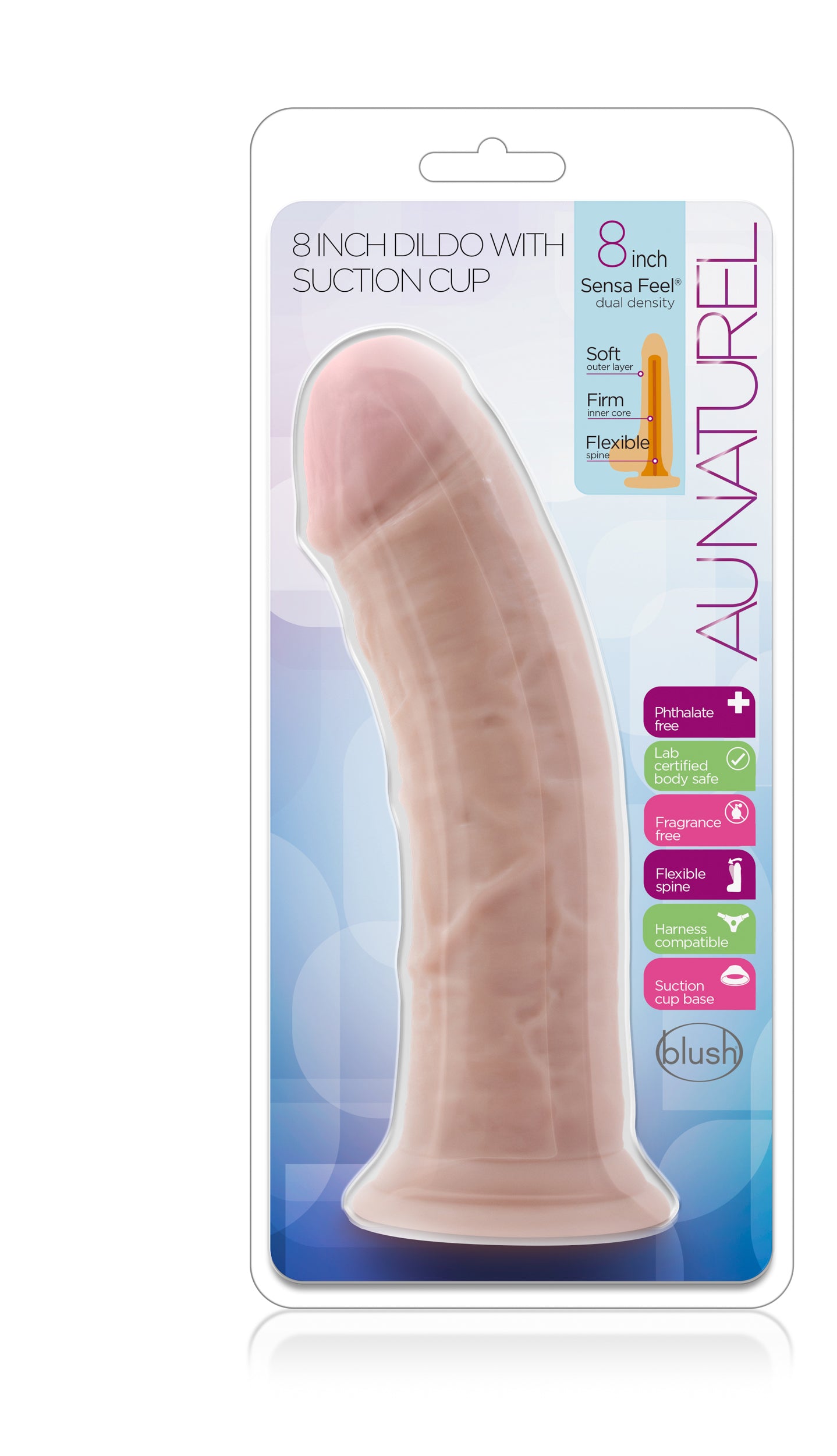 DILDO AL NATURALE 8 POLLICI VANIGLIA