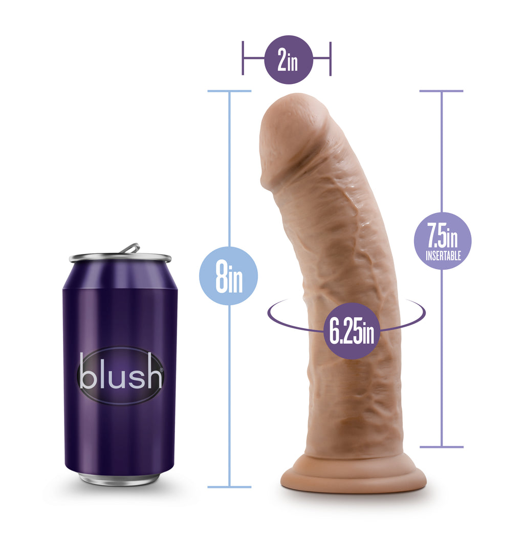 DILDO MOCHA NATURALE DA 8 POLLICI
