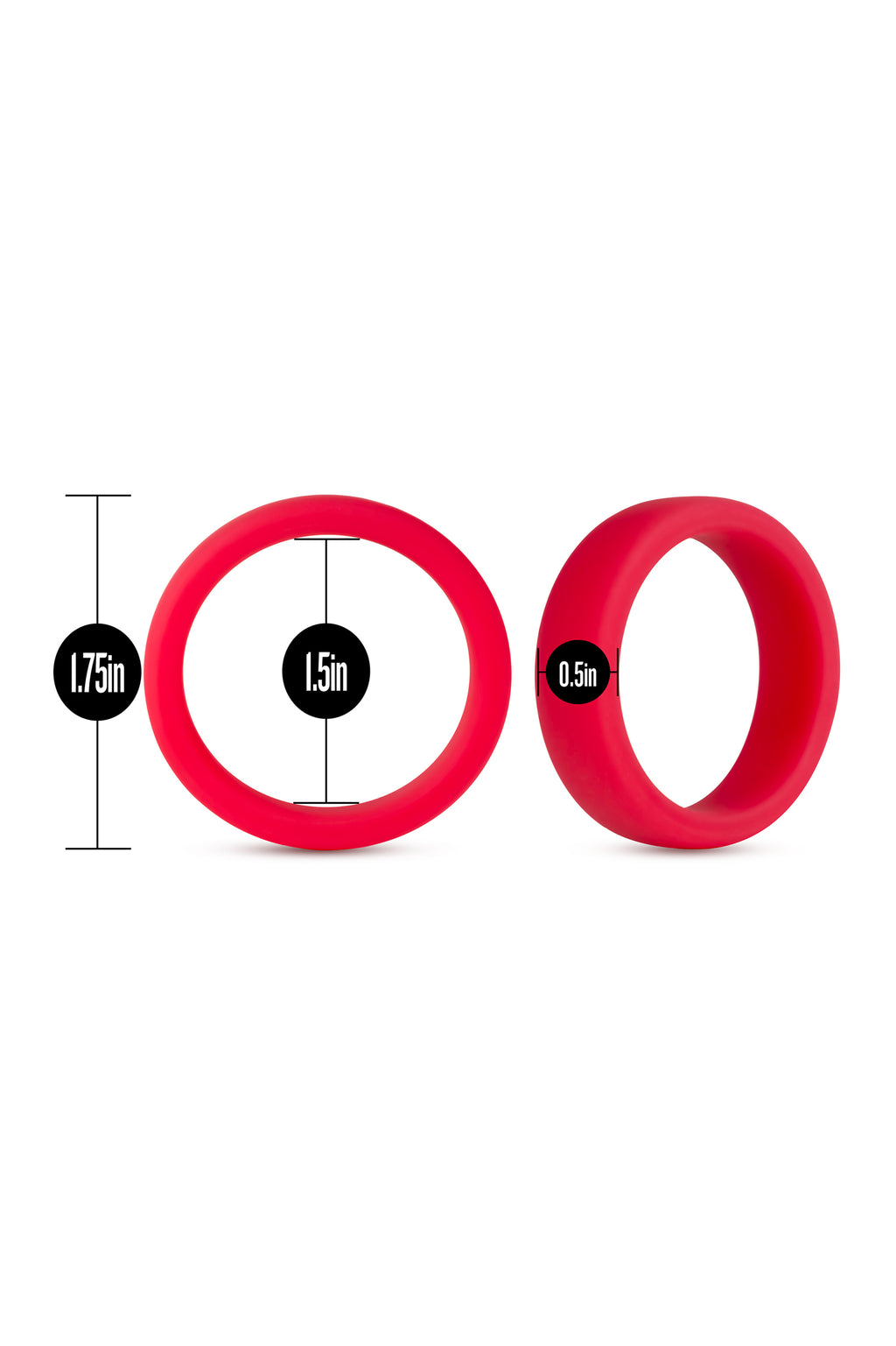 RED SILICONE GOPRO PERFORMANCE COCK RING