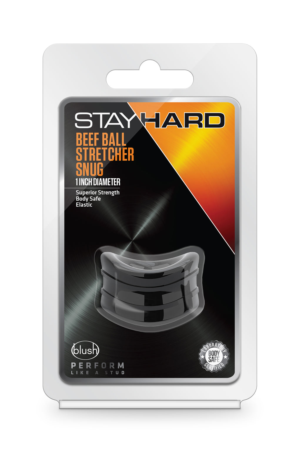ANALLATORE TESTICOLARE IN PELLE "STAY HARD" NERO