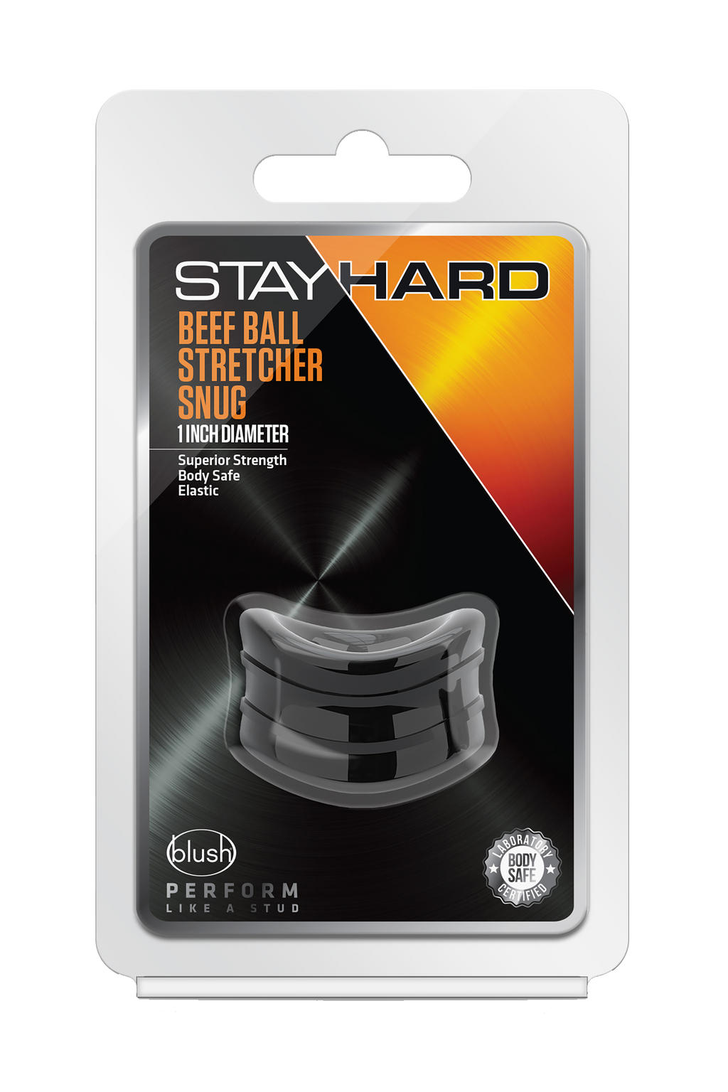 ANALLATORE TESTICOLARE IN PELLE "STAY HARD" NERO