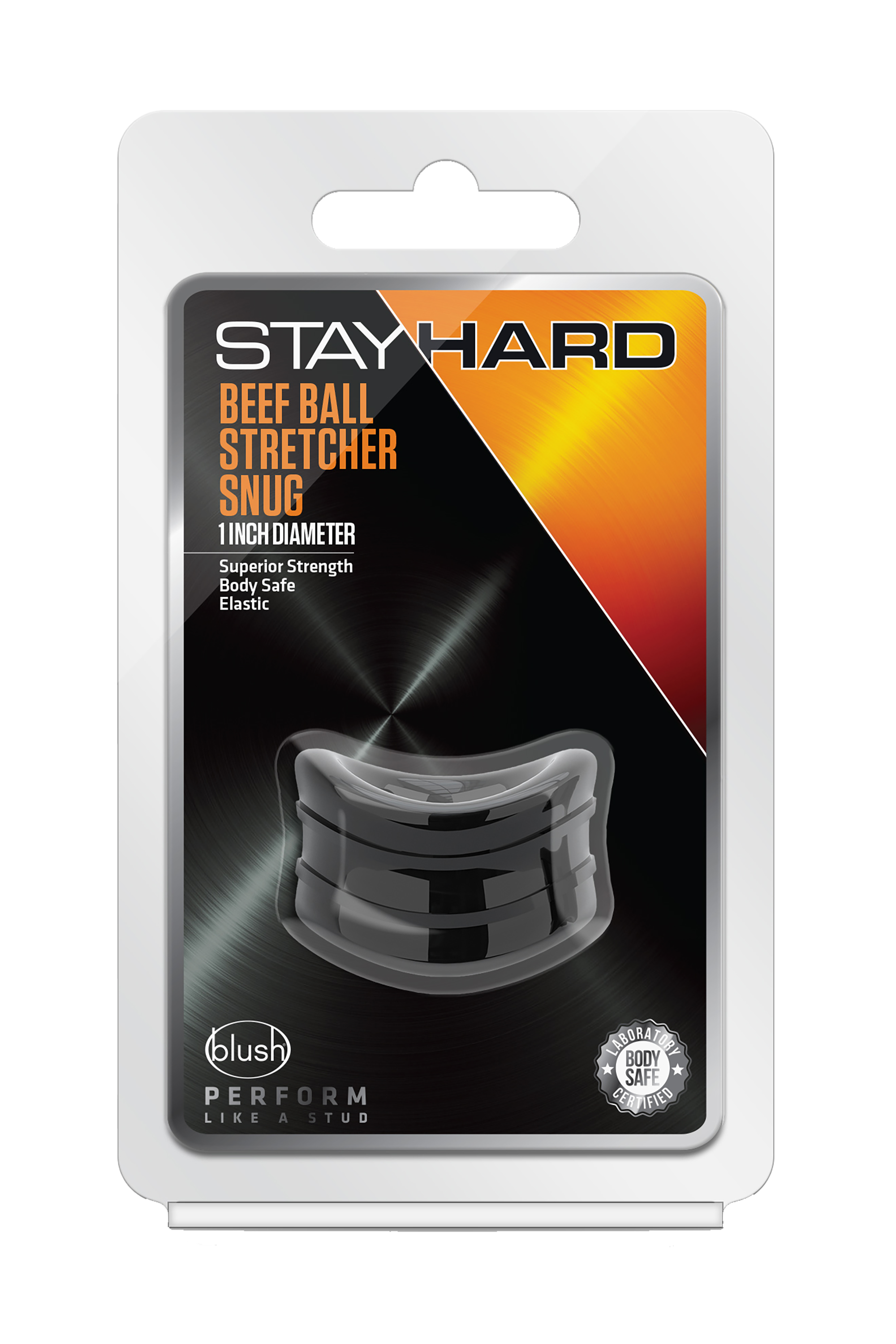 ANALLATORE TESTICOLARE IN PELLE "STAY HARD" NERO