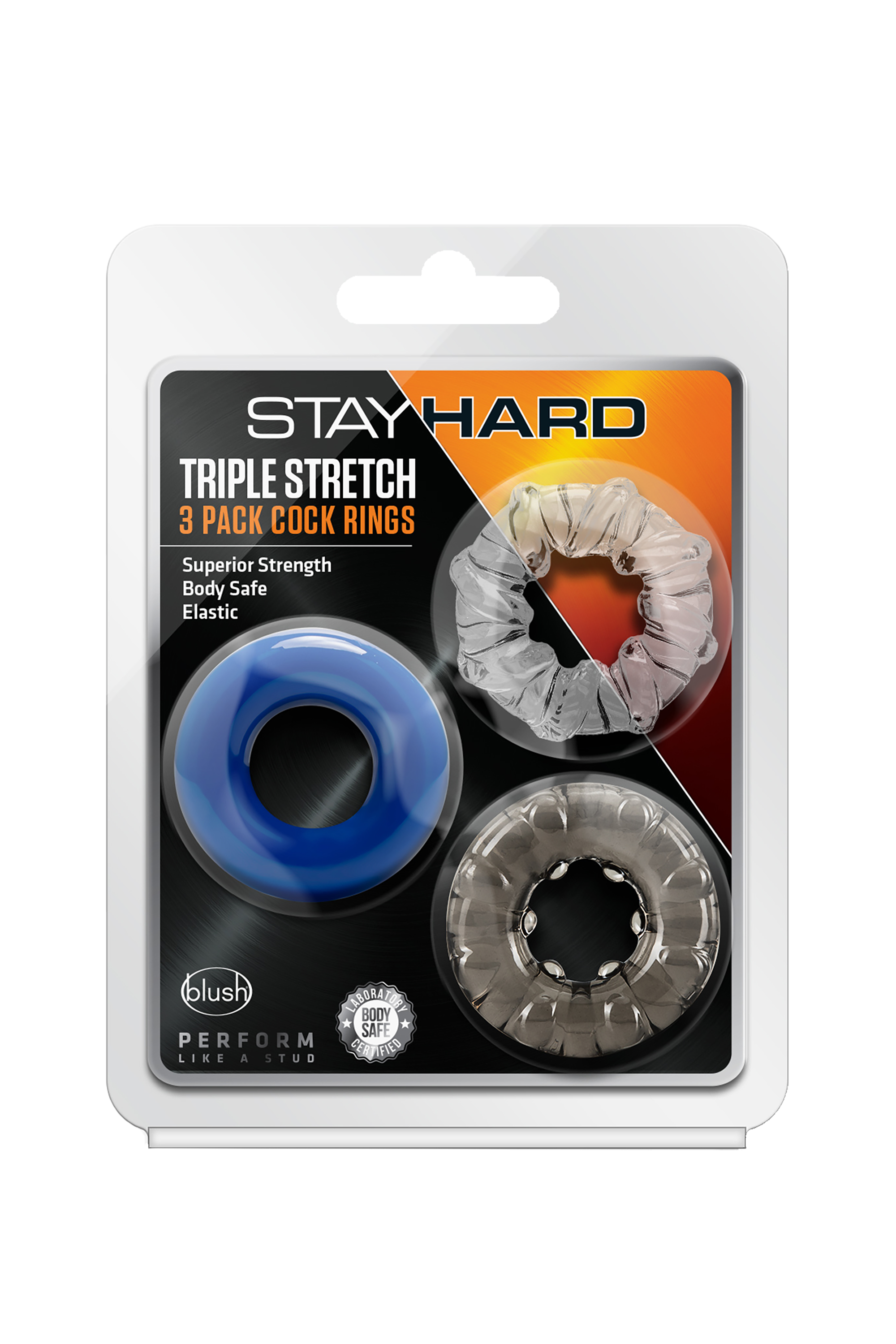 ANELLI PER PENE STAY HARD TRIPLE STRETCH 3PZ