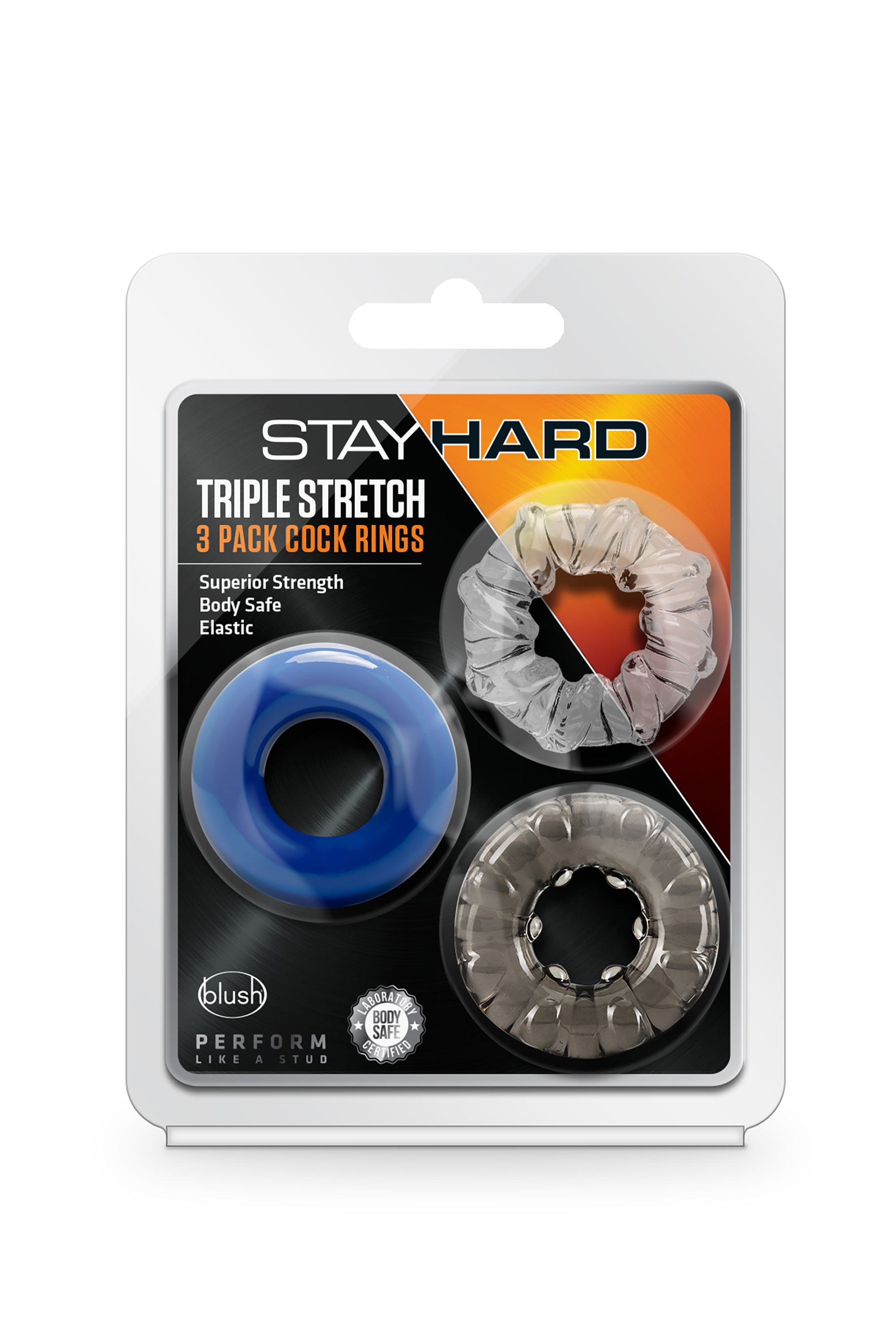 ANELLI PER PENE STAY HARD TRIPLE STRETCH 3PZ