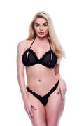 BACI Black 2-piece set - bra and crotchless thong