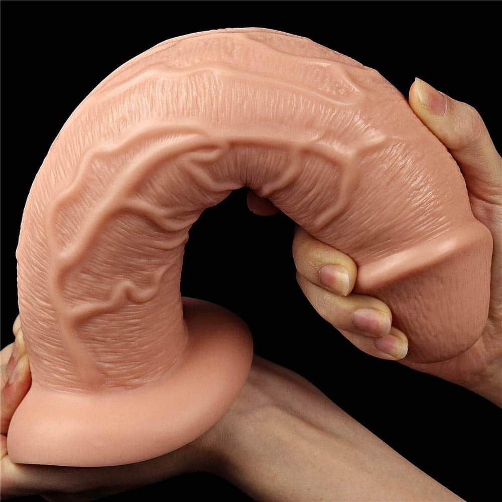 Realistic 11'' Flesh-Colored Vibrating Dildo