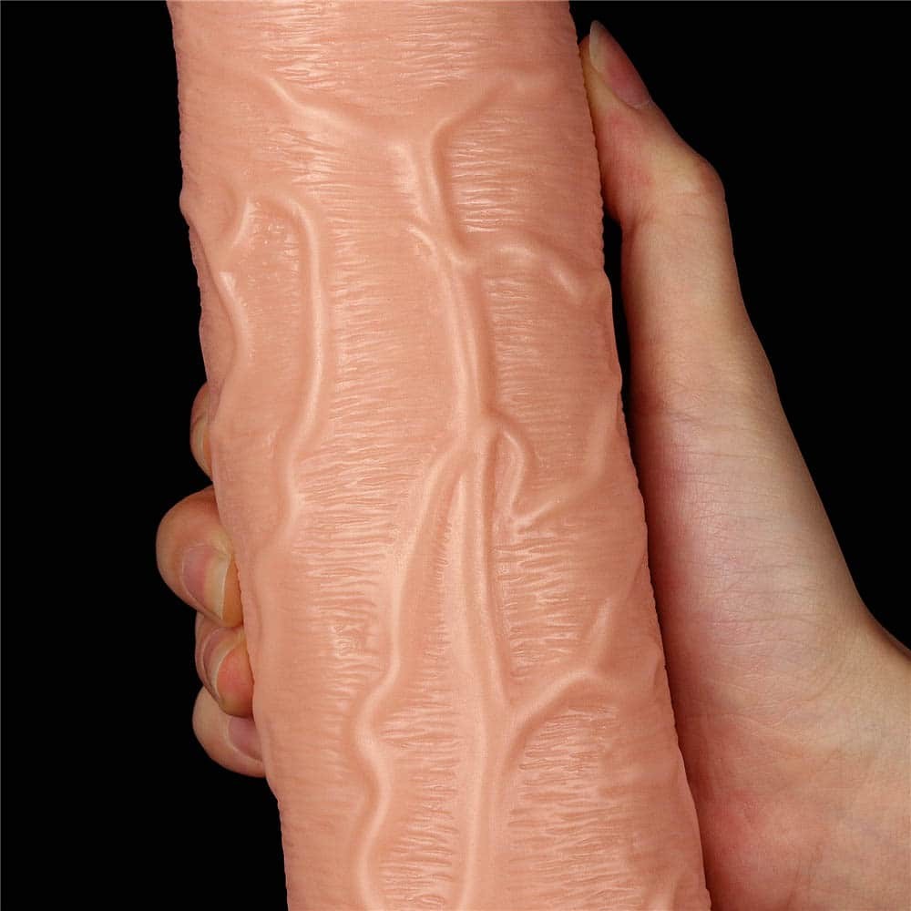 Realistic 11'' Flesh-Colored Vibrating Dildo