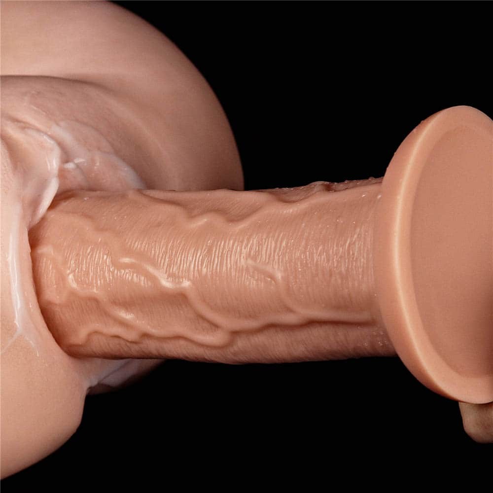 Realistic 11'' Flesh-Colored Vibrating Dildo