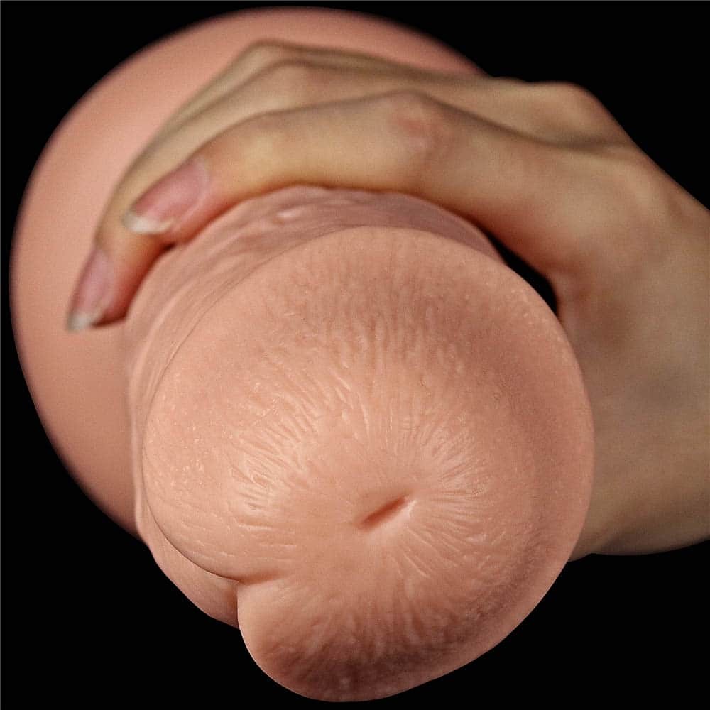 Realistic 11'' Flesh-Colored Vibrating Dildo