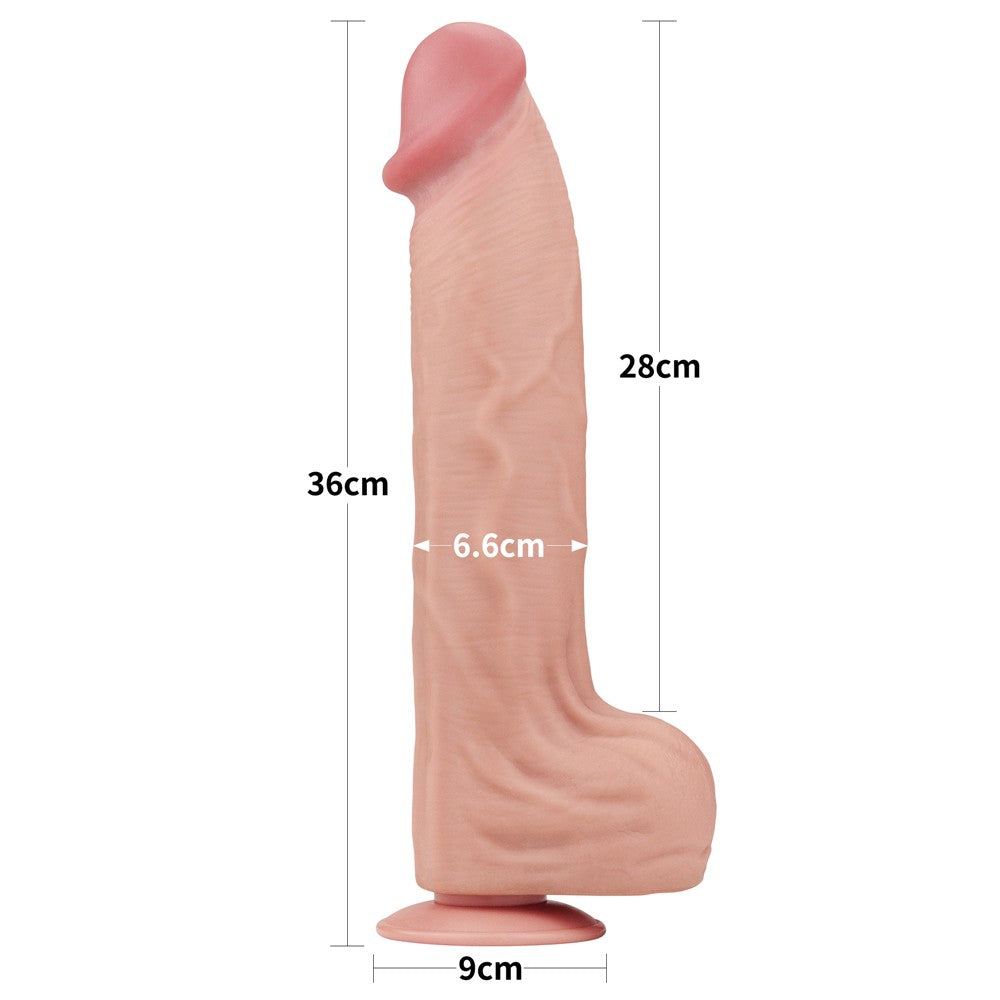Dildo King Size scorrevole a doppio strato da 14 pollici