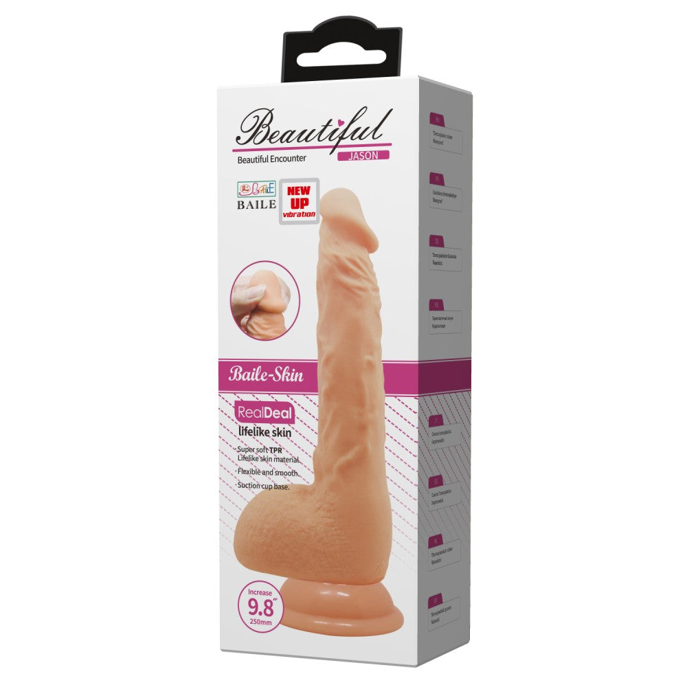 Beautiful 9.8" Jason vibrating dildo